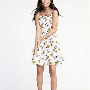 Old Navy White Floral Mini Dress